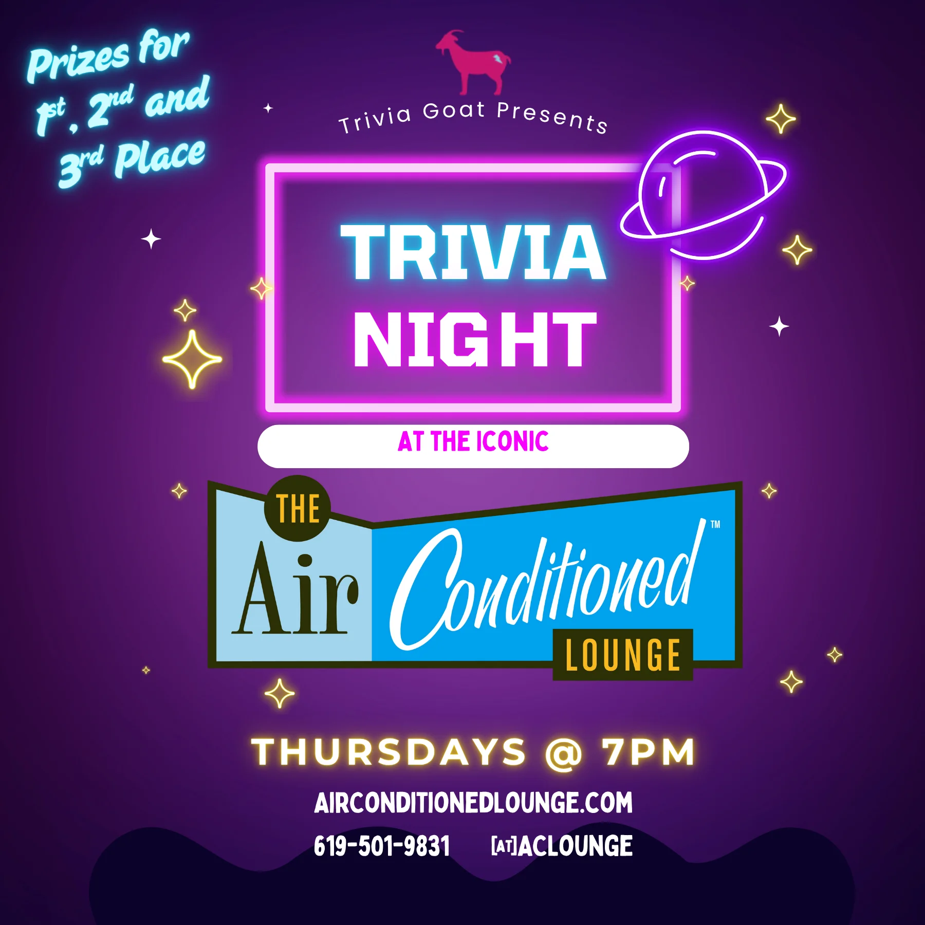 Air Conditioned Lounge Trivia every Thursday